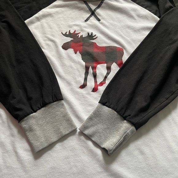 Mountain Ridge Moose Baseball Style Pj Top Size Medium - Picture 5 of 9